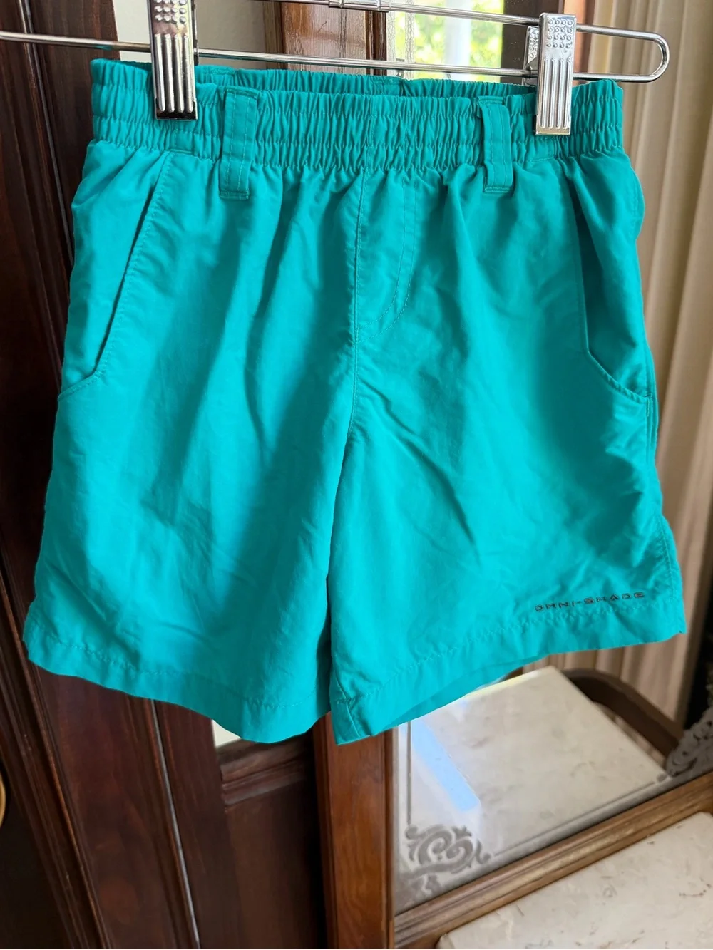 Columbia Teal Kids Swim Athletic Shorts